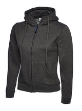 Uneek Ladies Classic Full Zip Hooded Sweatshirt (UC505) — Charcoal