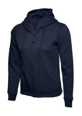 Uneek Ladies Classic Full Zip Hooded Sweatshirt (UC505) — Navy