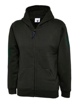 Uneek Childrens Classic Full Zip Hooded Sweatshirt (UC506) — Black