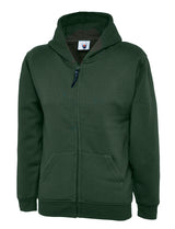 Uneek Childrens Classic Full Zip Hooded Sweatshirt (UC506) — Bottle Green