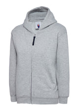 Uneek Childrens Classic Full Zip Hooded Sweatshirt (UC506) — Heather Grey