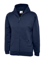 Uneek Childrens Classic Full Zip Hooded Sweatshirt (UC506) — Navy