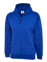 Uneek Childrens Classic Full Zip Hooded Sweatshirt (UC506) — Royal