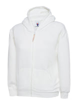 Uneek Childrens Classic Full Zip Hooded Sweatshirt (UC506) — White