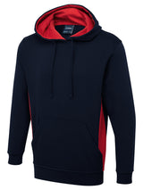 Uneek Two Tone Hooded Sweatshirt (UC517) — Navy/Red