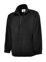Uneek Premium 1/4 Zip Micro Fleece Jacket (UC602) — Black