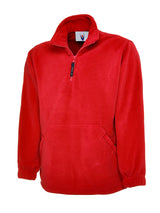 Uneek Premium 1/4 Zip Micro Fleece Jacket (UC602) — Red