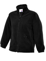 Uneek Childrens Full Zip Micro Fleece Jacket (UC603) — Black