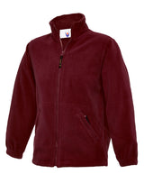 Uneek Childrens Full Zip Micro Fleece Jacket (UC603) — Maroon