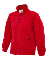 Uneek Childrens Full Zip Micro Fleece Jacket (UC603) — Red