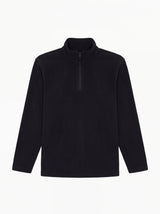 Uneek Lightweight Quarter Zip Microfleece Jacket (UC610) — Black