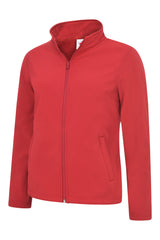 Uneek Ladies Classic Full Zip Soft Shell Jacket (UC613) — Red