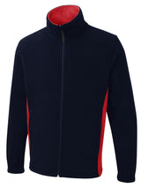 Uneek Two Tone Full Zip Fleece Jacket (UC617) — Navy/Red