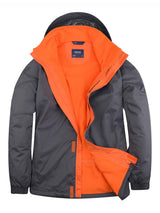 Uneek Deluxe Outdoor Jacket (UC621) — Deep Grey/Fiery Orange