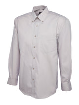 Uneek Mens Pinpoint Oxford Full Sleeve Shirt (UC701) — Silver Grey