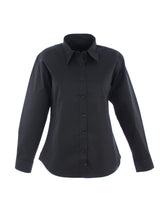 Uneek Ladies Pinpoint Oxford Full Sleeve Shirt (UC703) — Black