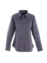 Uneek Ladies Pinpoint Oxford Full Sleeve Shirt (UC703) — Charcoal