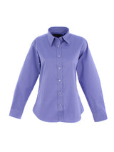 Uneek Ladies Pinpoint Oxford Full Sleeve Shirt (UC703) — Mid Blue