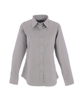 Uneek Ladies Pinpoint Oxford Full Sleeve Shirt (UC703) — Silver Grey