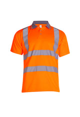 Uneek Hi Viz Short Sleeve Polo Shirt (UC808) — Orange