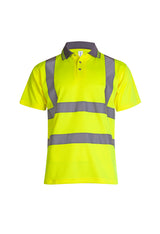 Uneek Hi Viz Short Sleeve Polo Shirt (UC808) — Yellow