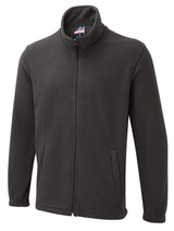 Uneek The UX Full Zip Fleece (UX5) — Charcoal