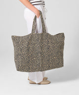 Leopard print canvas oversized tote bag — lifestyle 2