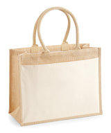 Cotton pocket jute shopper — lifestyle 4