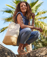 Jute base canvas shopper — lifestyle 2