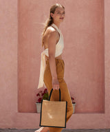 Natural starched jute midi tote — lifestyle 5
