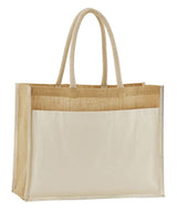 Cotton pocket natural starched jute shopper — lifestyle 4