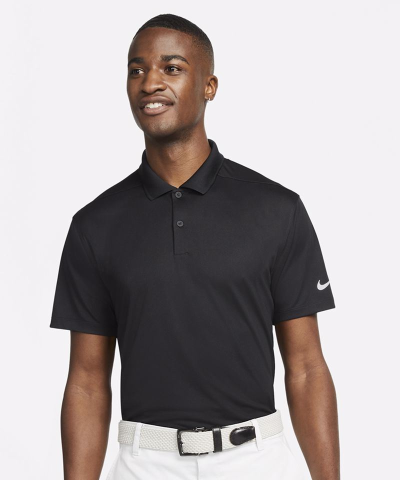 Nike Golf Victory Swoosh chest polo in gray